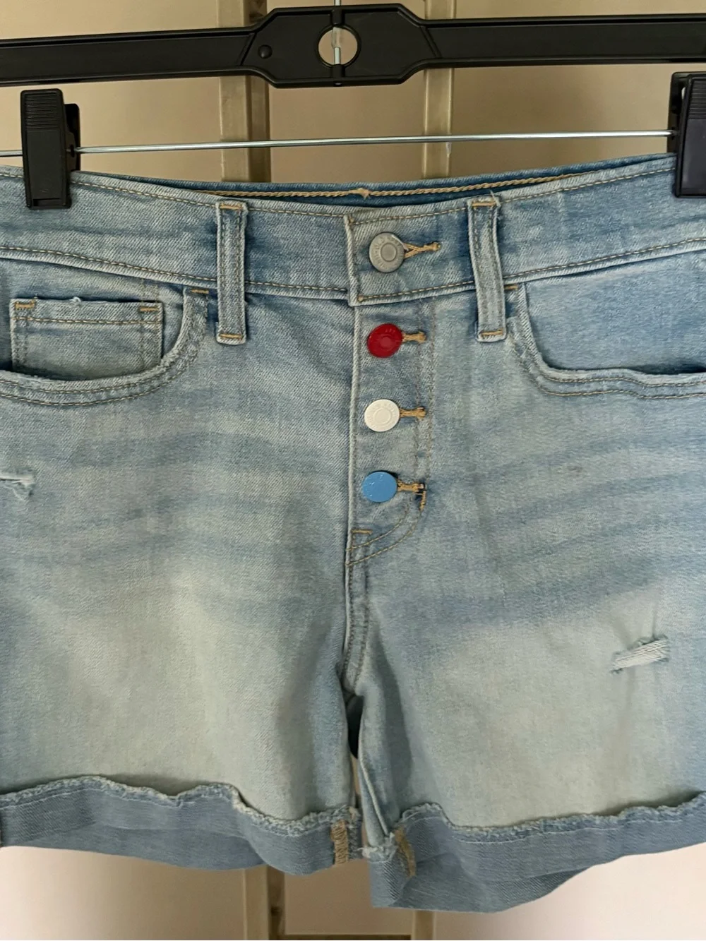 Old Navy Girls High Waisted Button Fly Denim Jean Shorts Size 12
